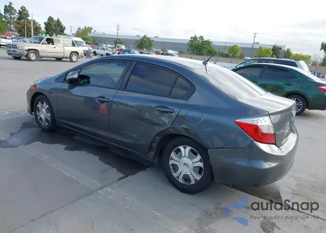 2012 Honda Civic Hybrid from USA, damaged, VIN JHMFB4F21CS000648
